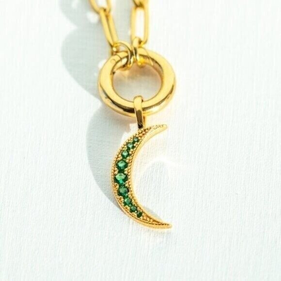 Red Heart Charm Necklace Gold Chain Removable Star Charm Non-Tarnish Gold PRETTY - Picture 9 of 14